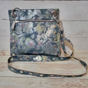 Hammitt Blue and Silver Floral Crossbody Bag